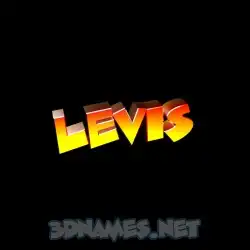levis in Black Background style - 3D name wallpaper