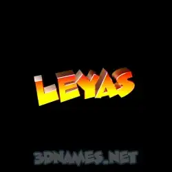 leyas in Black Background style - 3D name wallpaper