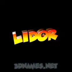 lidor in Black Background style - 3D name wallpaper