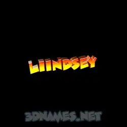 liindsey in Black Background style - 3D name wallpaper