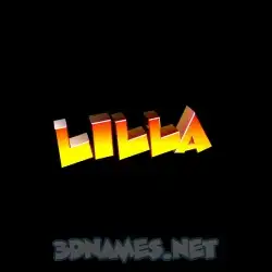 lilla in Black Background style - 3D name wallpaper
