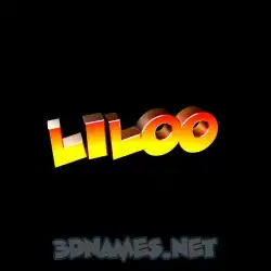 liloo in Black Background style - 3D name wallpaper