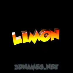 limon in Black Background style - 3D name wallpaper