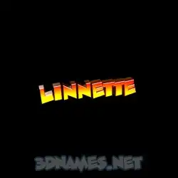 linnette in Black Background style - 3D name wallpaper