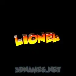 lionel in Black Background style - 3D name wallpaper
