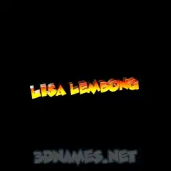 lisa lembong in Black Background style - 3D name wallpaper