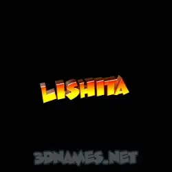 lishita in Black Background style - 3D name wallpaper