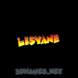 lisyane in Black Background style - 3D name wallpaper