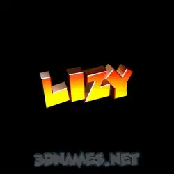 lizy in Black Background style - 3D name wallpaper
