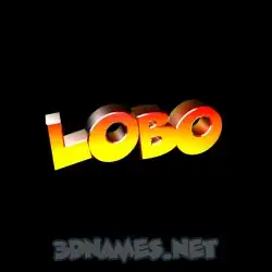 lobo in Black Background style - 3D name wallpaper