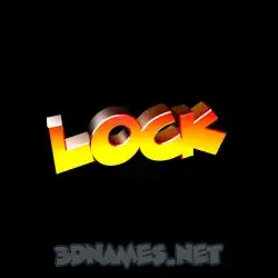 lock in Black Background style - 3D name wallpaper