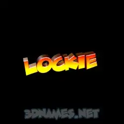 lockie in Black Background style - 3D name wallpaper