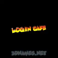 login cafe in Black Background style - 3D name wallpaper