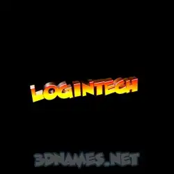 logintech in Black Background style - 3D name wallpaper
