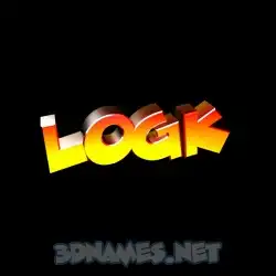 logk in Black Background style - 3D name wallpaper