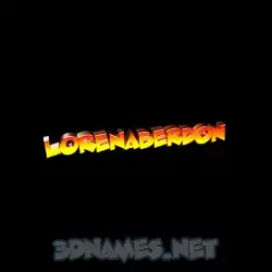 lorenaberdon in Black Background style - 3D name wallpaper