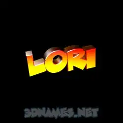 lori in Black Background style - 3D name wallpaper