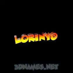 lorinyo in Black Background style - 3D name wallpaper