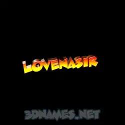 lovenasir in Black Background style - 3D name wallpaper