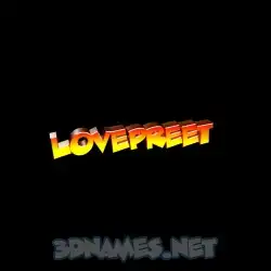 lovepreet in Black Background style - 3D name wallpaper