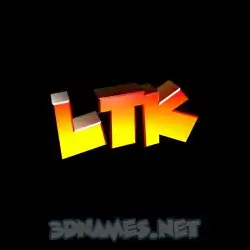 ltk in Black Background style - 3D name wallpaper