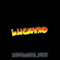 luckyxo in Black Background style - 3D name wallpaper