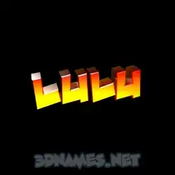 lulu in Black Background style - 3D name wallpaper