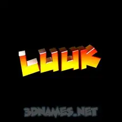 luuk in Black Background style - 3D name wallpaper