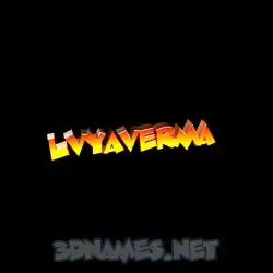 lvyaverma in Black Background style - 3D name wallpaper