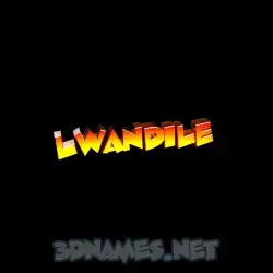 lwandile in Black Background style - 3D name wallpaper