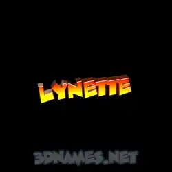 lynette in Black Background style - 3D name wallpaper