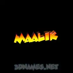 maalik in Black Background style - 3D name wallpaper