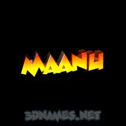 maanu in Black Background style - 3D name wallpaper