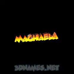 machaela in Black Background style - 3D name wallpaper