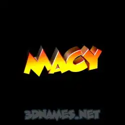 macy in Black Background style - 3D name wallpaper