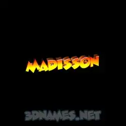 madisson in Black Background style - 3D name wallpaper