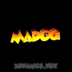 madog in Black Background style - 3D name wallpaper