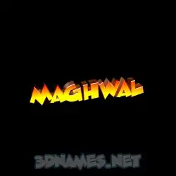 maghwal in Black Background style - 3D name wallpaper