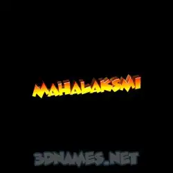 mahalaksmi in Black Background style - 3D name wallpaper