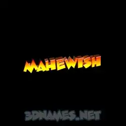 mahewish in Black Background style - 3D name wallpaper