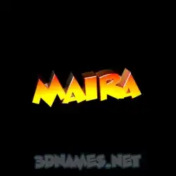 maira in Black Background style - 3D name wallpaper