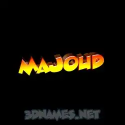 majoud in Black Background style - 3D name wallpaper