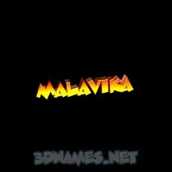 malavika in Black Background style - 3D name wallpaper