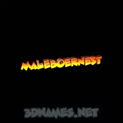 maleboernest in Black Background style - 3D name wallpaper