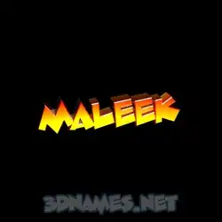 maleek in Black Background style - 3D name wallpaper