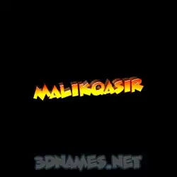 malikqasir in Black Background style - 3D name wallpaper