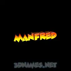 manfred in Black Background style - 3D name wallpaper