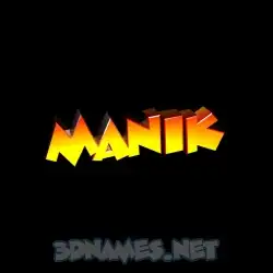 manik in Black Background style - 3D name wallpaper