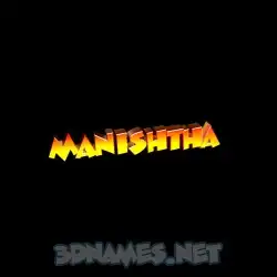 manishtha in Black Background style - 3D name wallpaper