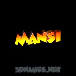 mansi in Black Background style - 3D name wallpaper